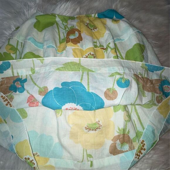 Floral Boho Cotton Flowy Midi Skirt Size S Cottagecore Whimsical A-Line Beach - Picture 8 of 11